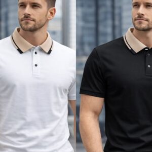 Polo Shirt ( Black+White)